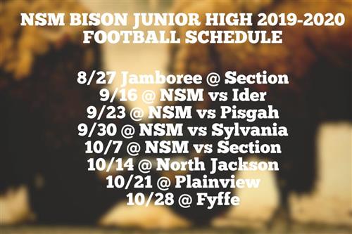 Junior High Football Schedule 